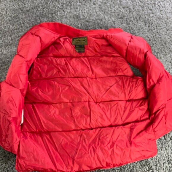 Eddie Bauer Goose Down Puffer Vest Mens Medium Red Lined Nylon Shell Sleeveless - Picture 3 of 8